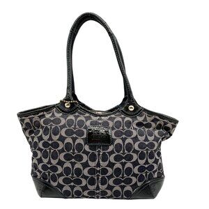 Coach Navy Blue Denim Y2K Bleeker Tote Bag 12573